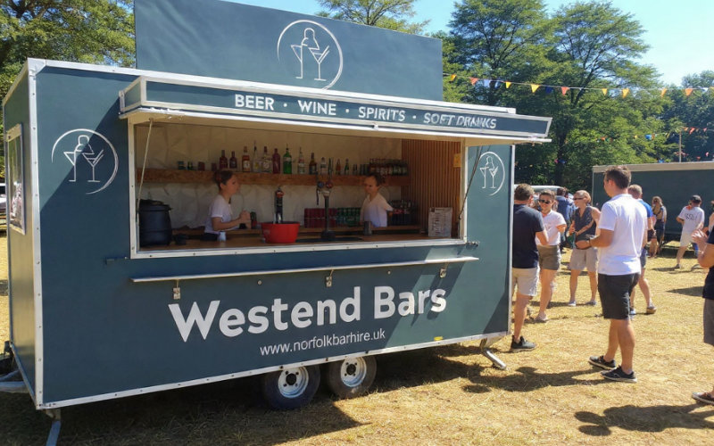 Westend bars mobile bar at an event